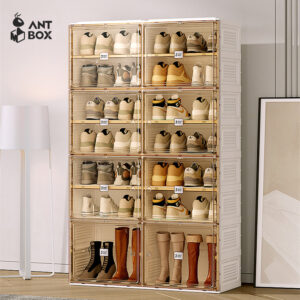 Kabinet Sepatu 2 Baris 8 Box 32 Pasang White