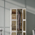 Lemari Pakaian 10 Box 1 Hanger 6 Pintu Classic Brown