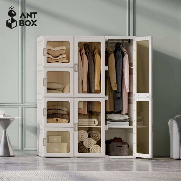 Lemari Pakaian 15 Box 2 Hanger 11 Pintu Classic Brown