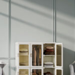 Lemari Pakaian 9 Box 1 Hanger 6 Pintu Classic Brown