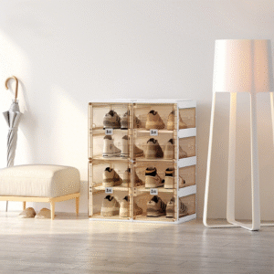 2 Baris 4 Box 8 Pasang Transparan Brown