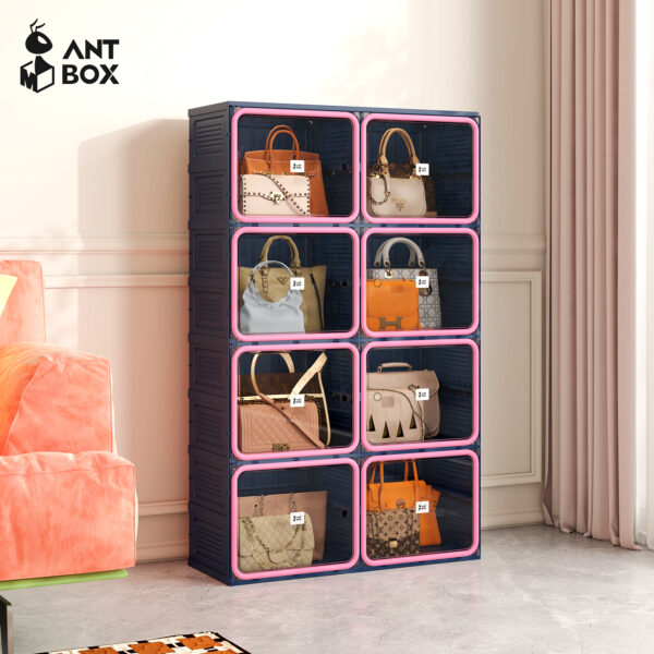 [ANTBOX] Kabinet Tas 8 Box Blue Pink