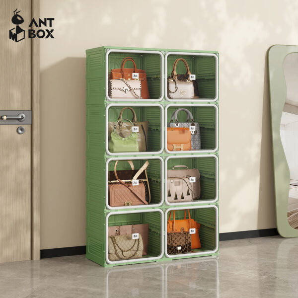 [ANTBOX] Kabinet Tas 8 Box Green Grey